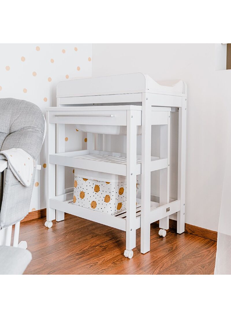 BASKET CANVAS GOLD DOTS