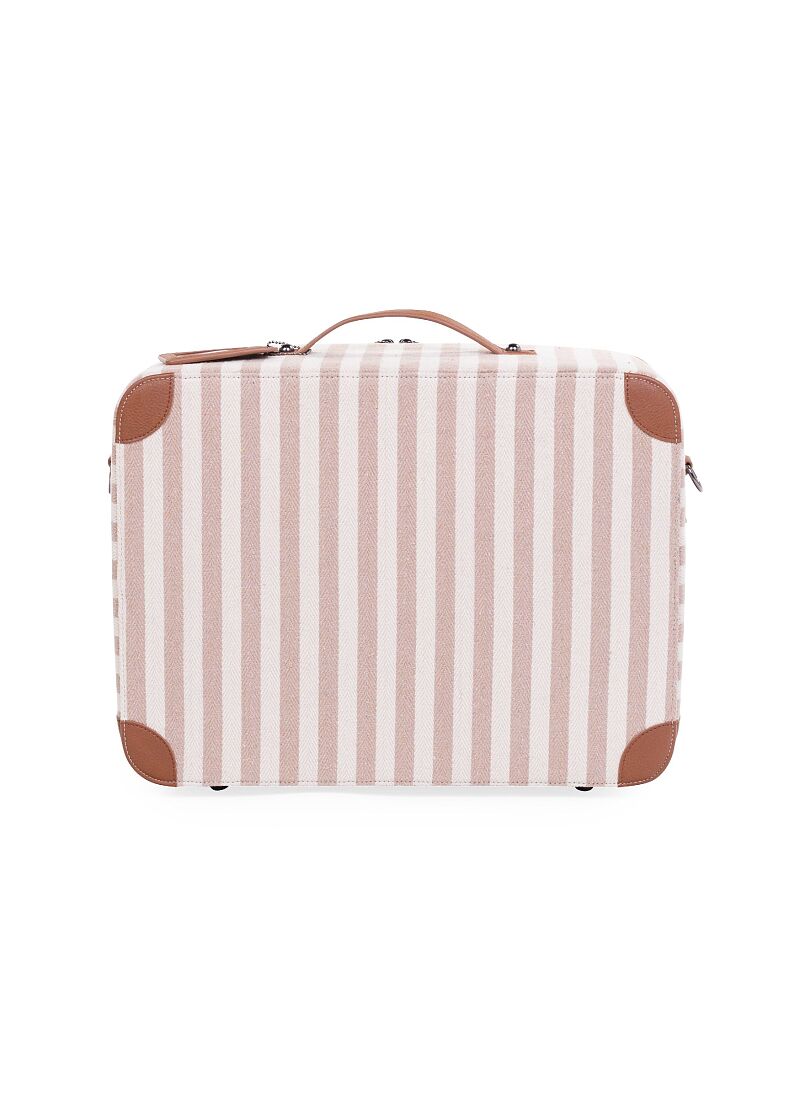KIDS SUITCASE MINI TRAVELLER STRIPES NUDE-TERRACOTTA