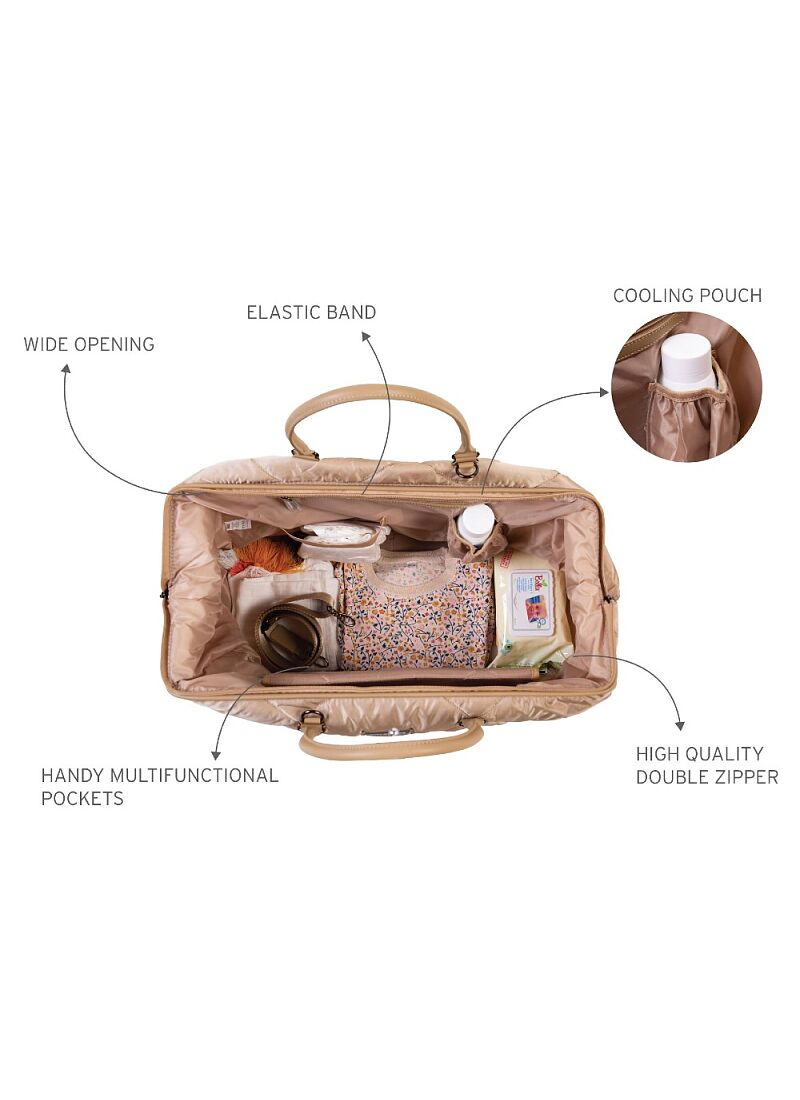 MOMMY BAG PUFFERED BEIGE
