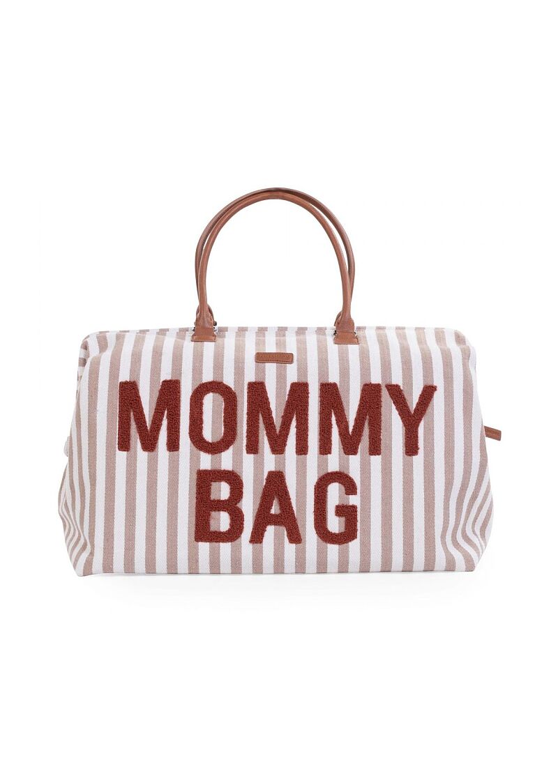 MOMMY BAG STRIPES NUDE-TERRACOTTA