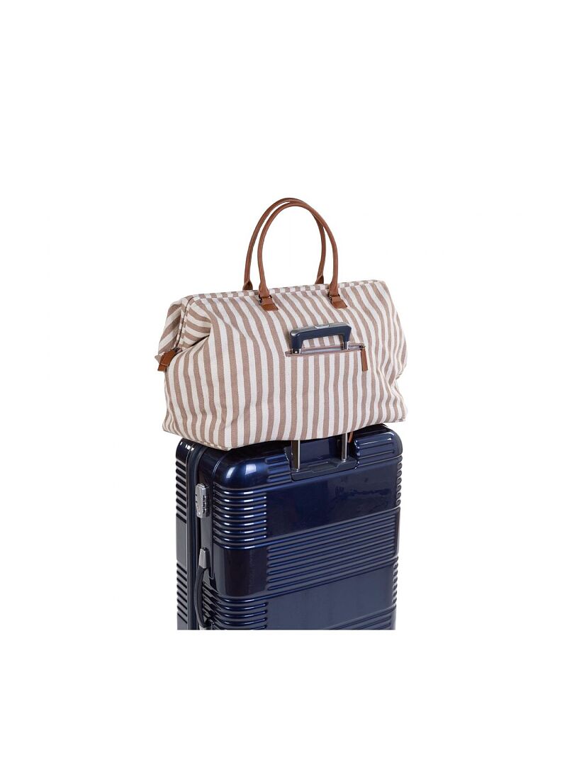 MOMMY BAG STRIPES NUDE-TERRACOTTA
