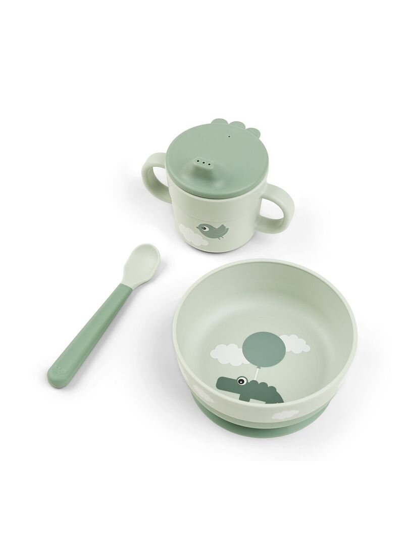 DINNER SET HAPPY CLOUDS GREEN