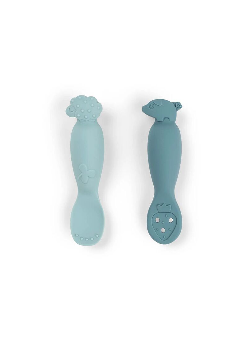 SPOON SET (2PCS) TINY FARM BLUE