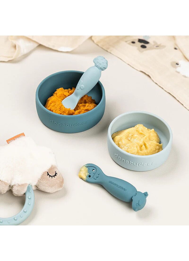 SPOON SET (2PCS) TINY FARM BLUE