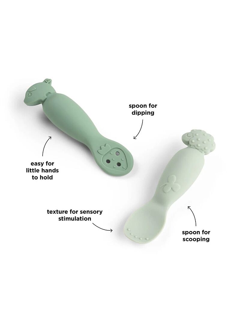 SPOON SET (2PCS) TINY FARM GREEN