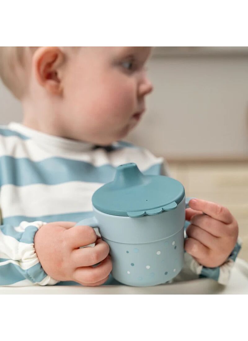 SPOUT CUP HAPPY DOTS BLUE