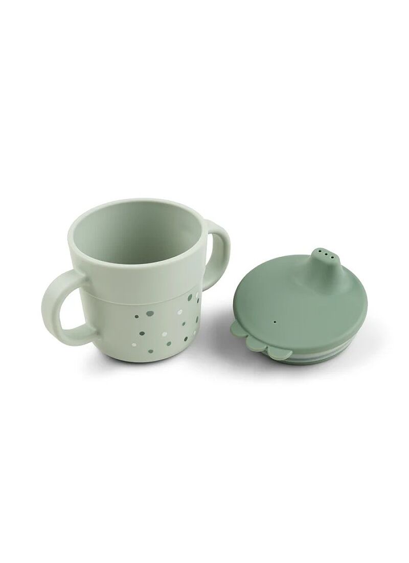 SPOUT CUP HAPPY DOTS GREEN