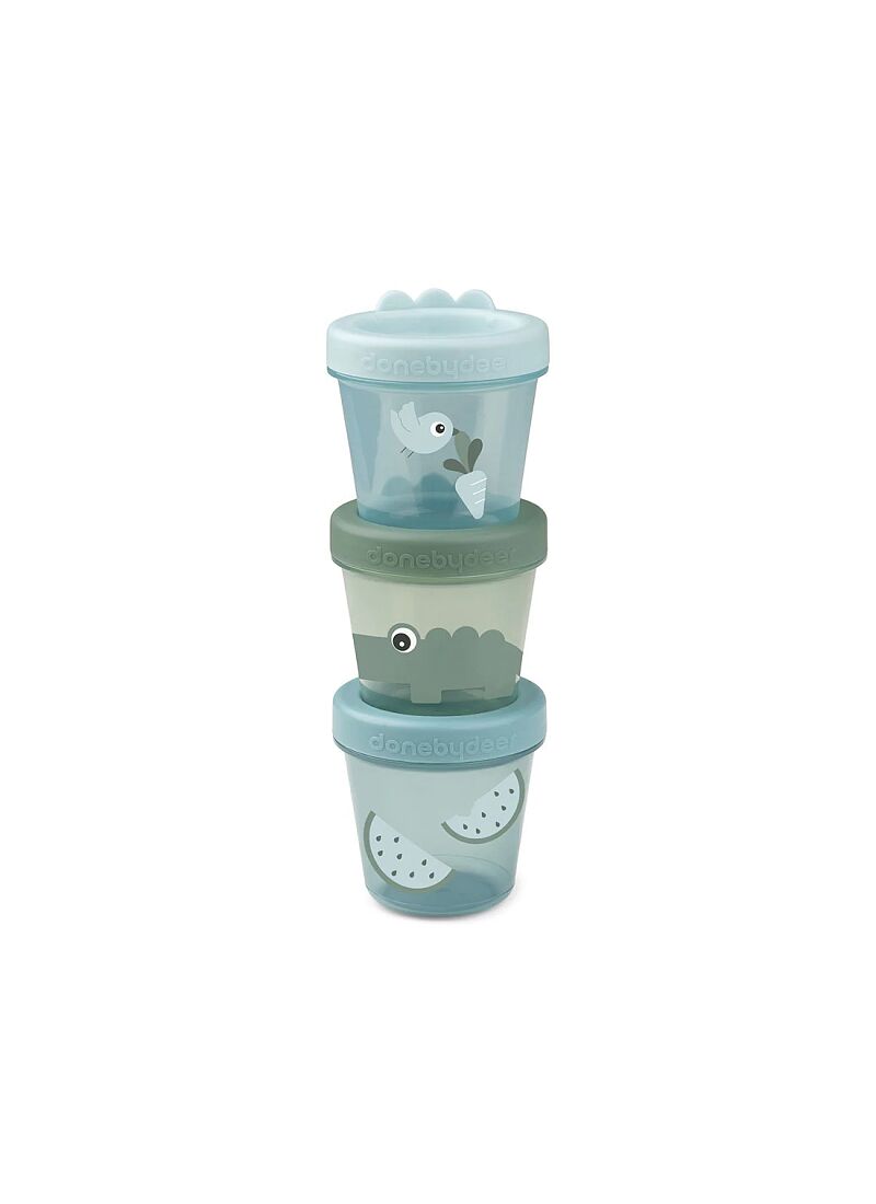 SNACK BOX SET 3PCS CROCO GREEN