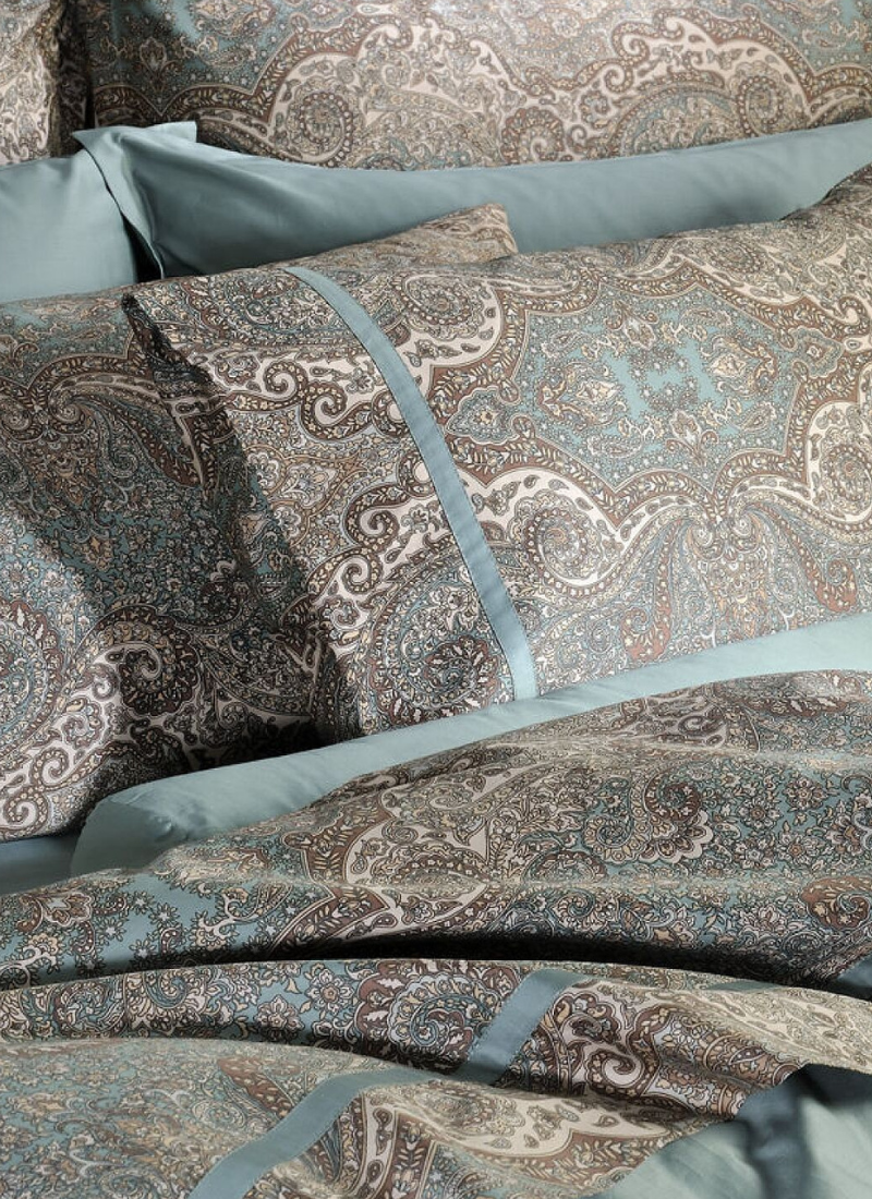 QUEEN SHEET SET BOMBAY PETROL (S833)