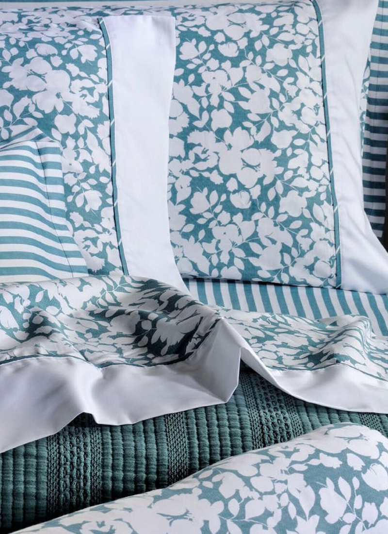 QUEEN SHEET SET ELVIRA PETROL (S875)