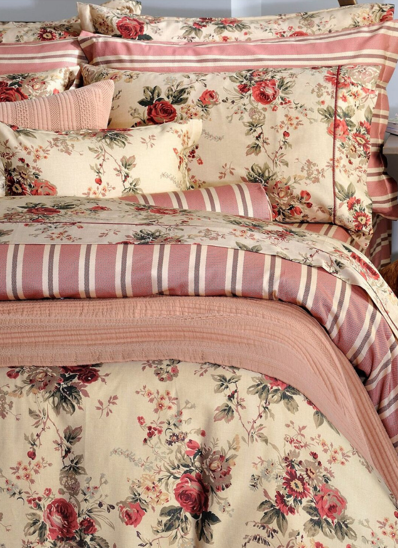 QUEEN DUVET COVER SET ANTIQUE FLOWER (S869)