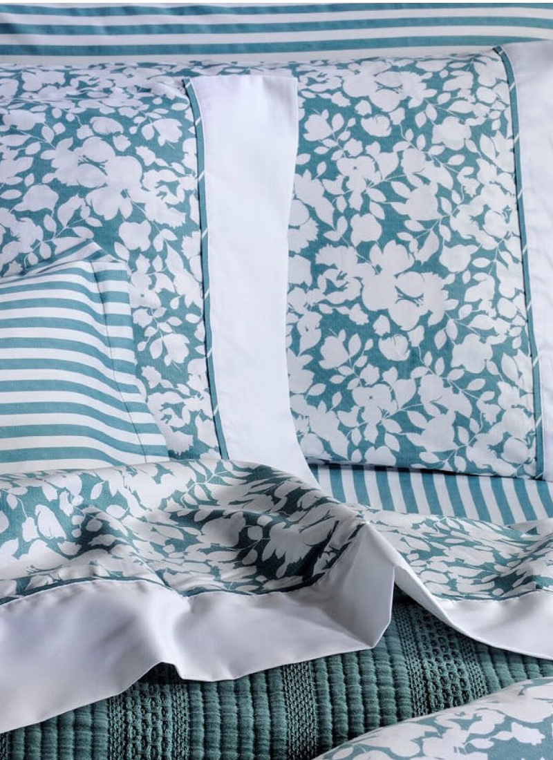 QUEEN DUVET COVER SET ELVIRA PETROL (S875)