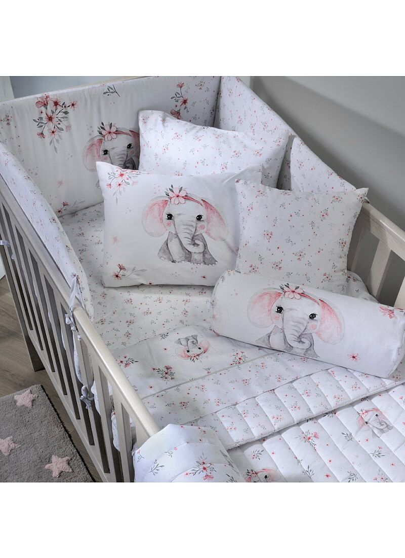 CRIB SHEETS SET ELEPHANT (BS855)