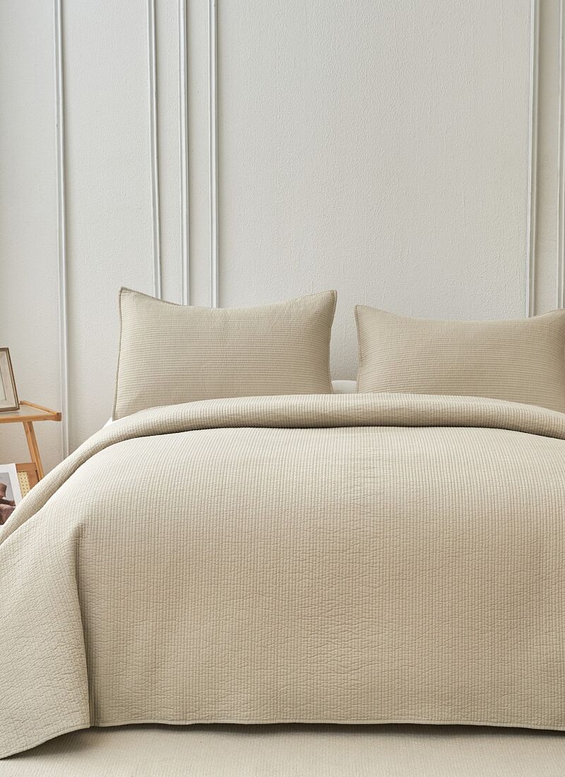 KING SIZE QUILT SET JOY CREAM
