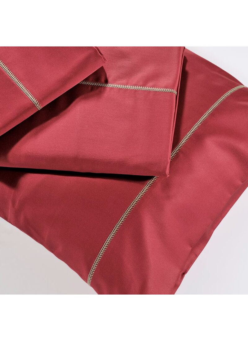 SINGLE DUVET COVER SET SATEEN BORDO S250/9