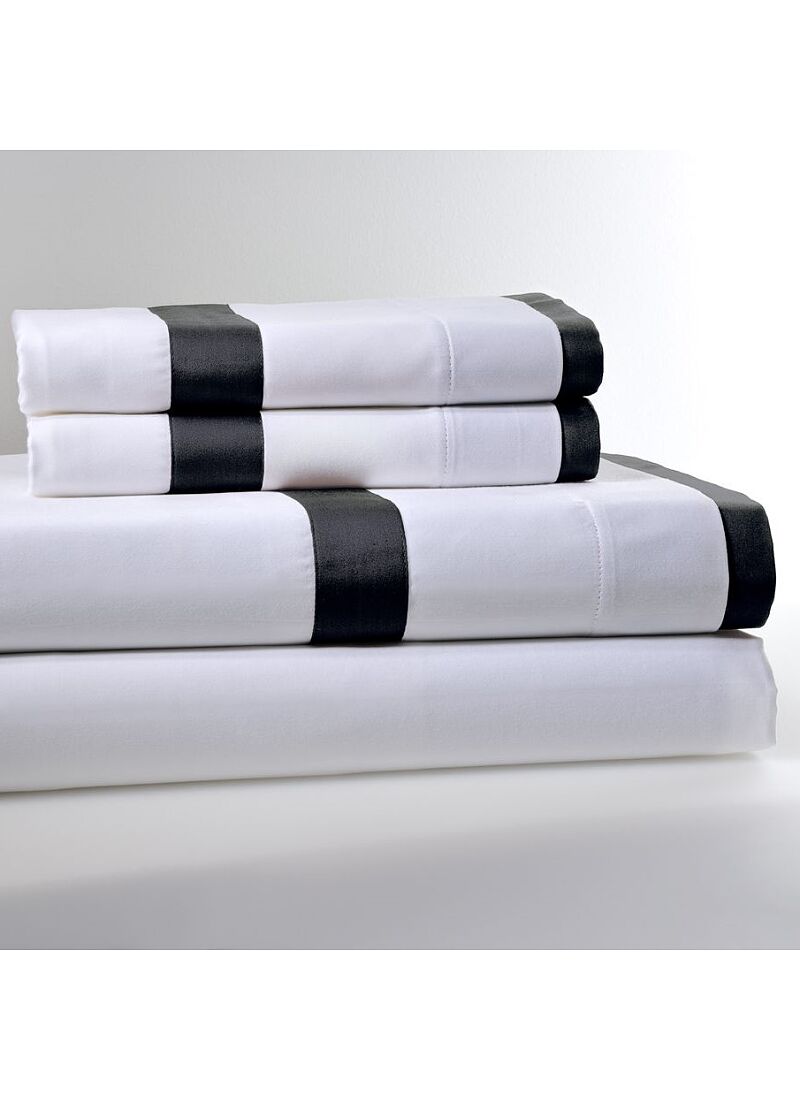 QUEEN DUVET COVER SET SATEEN REVER BLACK