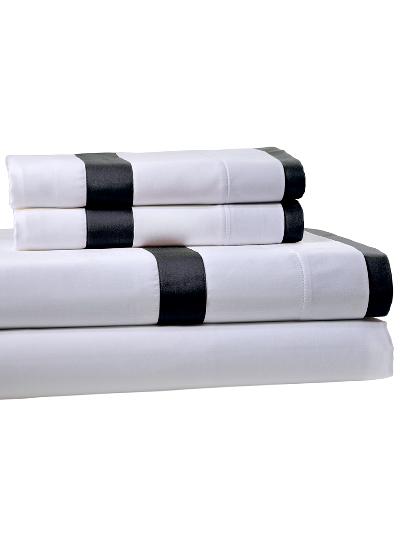 QUEEN DUVET COVER SET SATEEN REVER BLACK