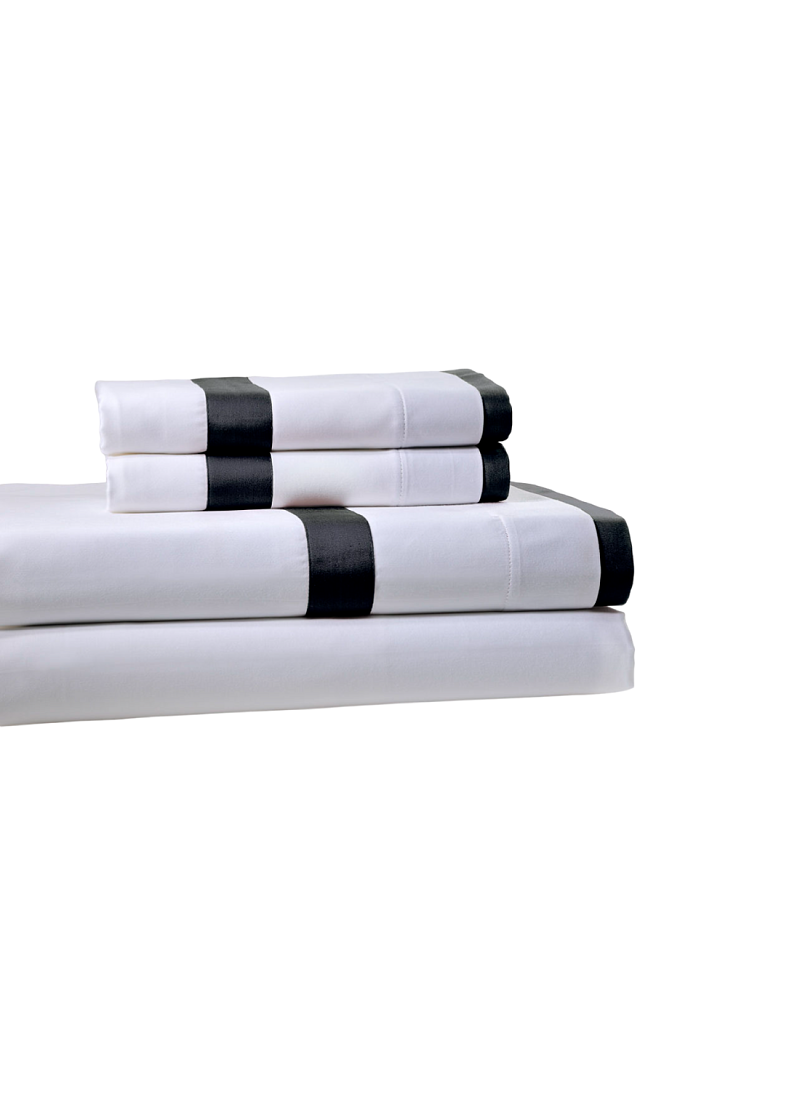 QUEEN DUVET COVER SET SATEEN REVER BLACK