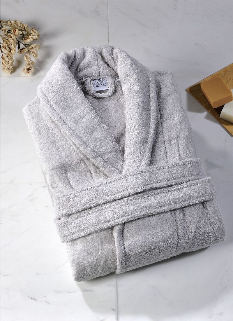BATHROBE ROSA LIGHT GREY