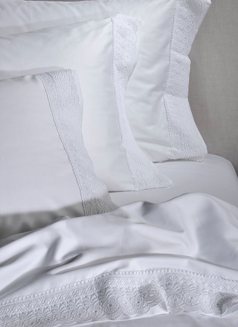 QUEEN SHEET SET LACE WHITE (S250/1)
