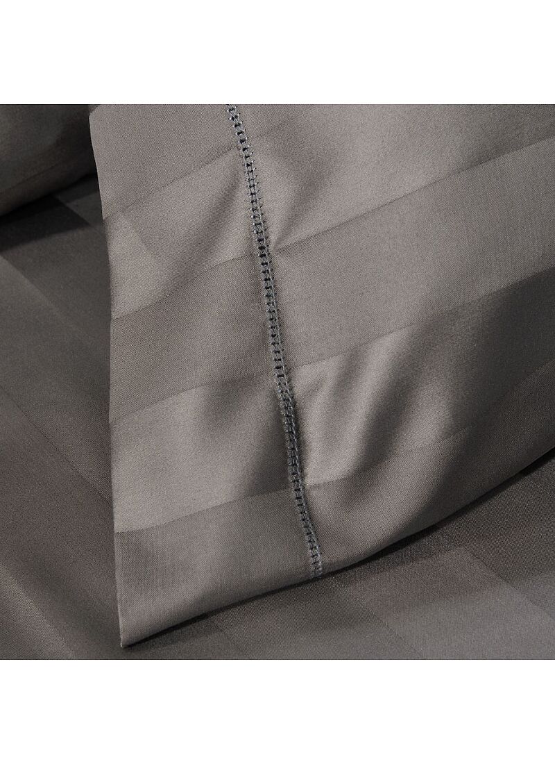 QUEEN SHEET SET ZAQUARD DARK GREY WITH AJOUR