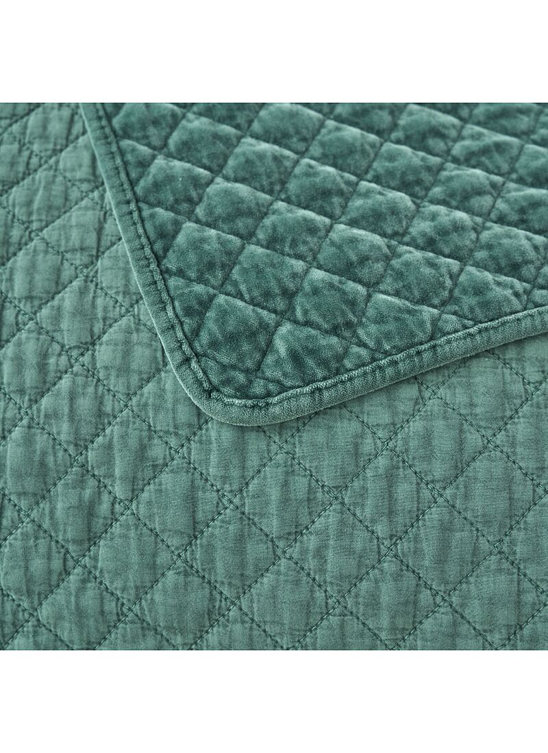 DOUBLE QUILT SET VELVET GREEN