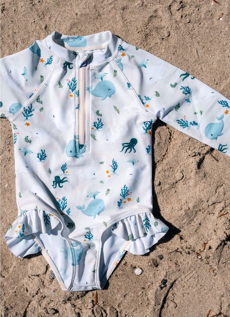 LONGSLEEVE SWIMSUIT (1-2Y) CHRISTIAN'S WHALE TALES