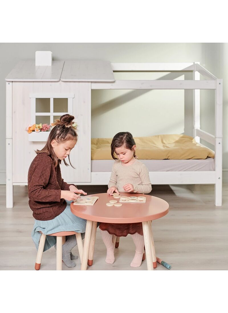SINGLE BED CLASSIC 1/2 HOUSE WHITE WASHED (90X200)
