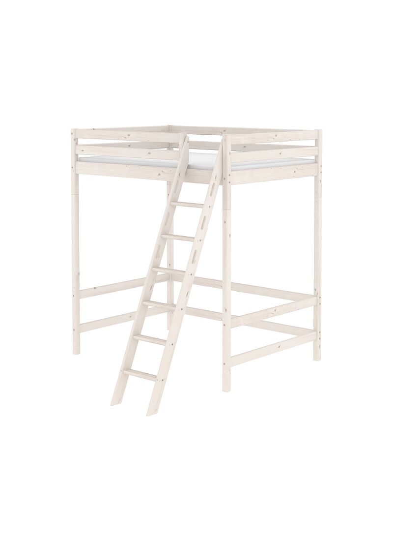 HIGH SINGLE BED CLASSIC WHITE WASHED (90X200)