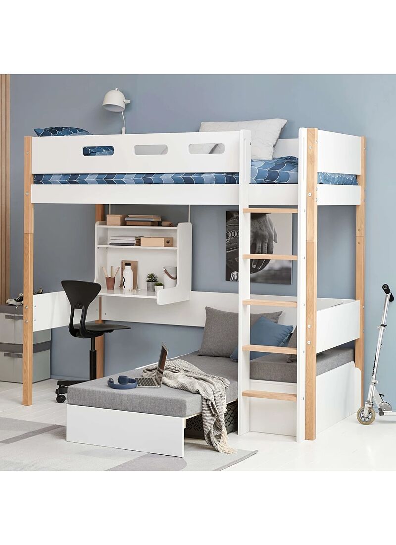 HIGH SINGLE BED NOR WHITE (90X200)