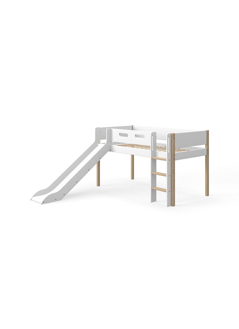 MID-HIGH SINGLE BED NOR WHITE (90X200)