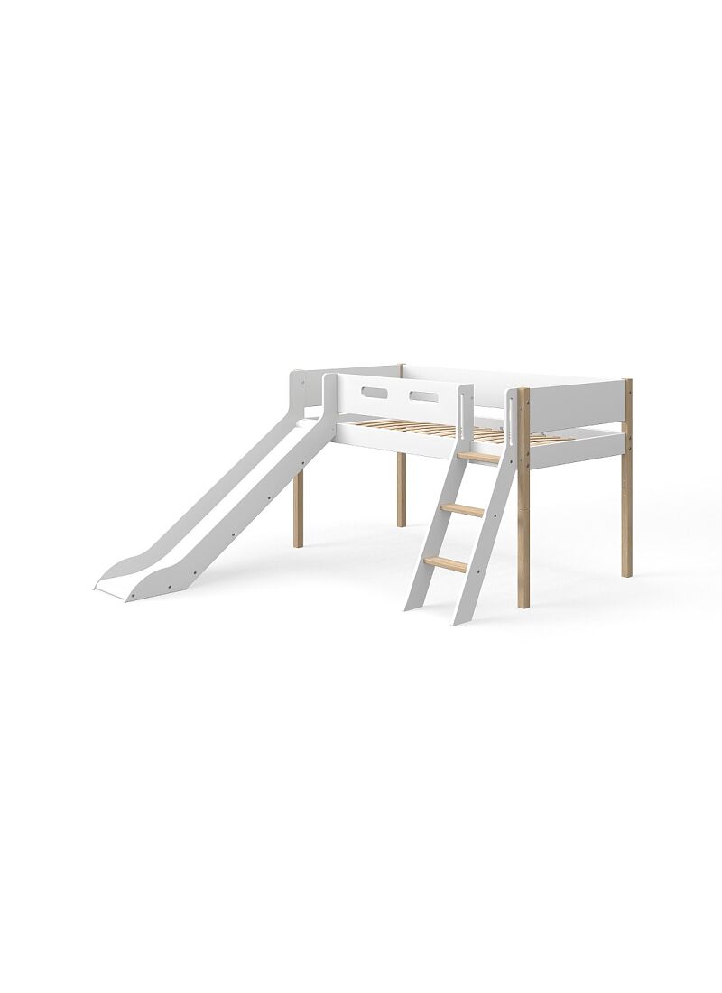 MID-HIGH SINGLE BED NOR WHITE (90X200)