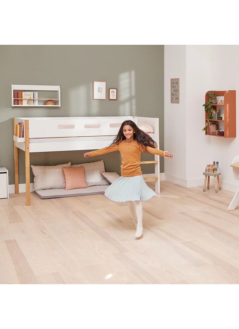 MID-HIGH SINGLE BED NOR WHITE (90X200)