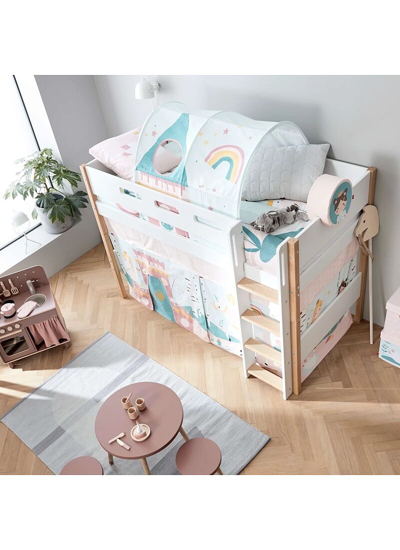 SEMI-HIGH SINGLE BED NOR WHITE (90X200)