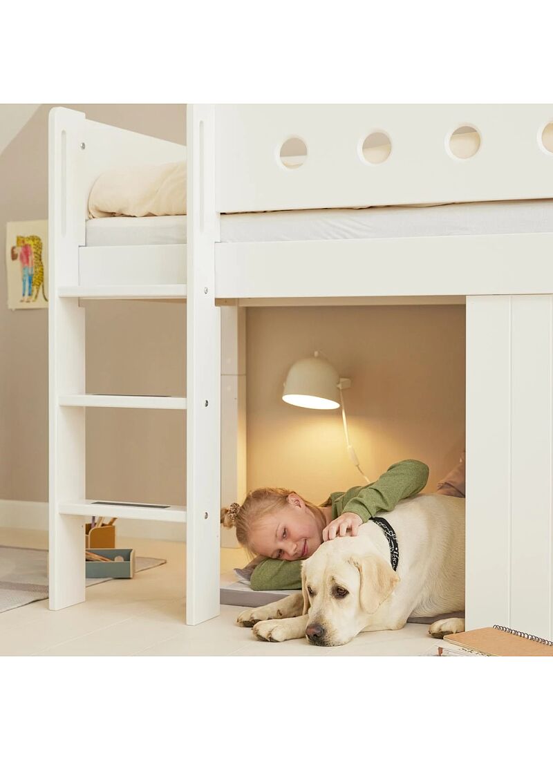 MID-HIGH SINGLE BED WHITE (90X200)