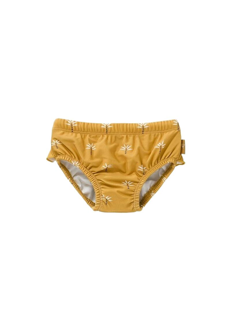 DIAPER SWIMSUIT PALMTREE OCHRE