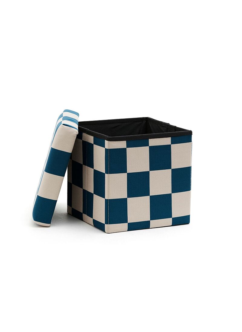 STOOL WITH STORAGE SPACE PETROL
