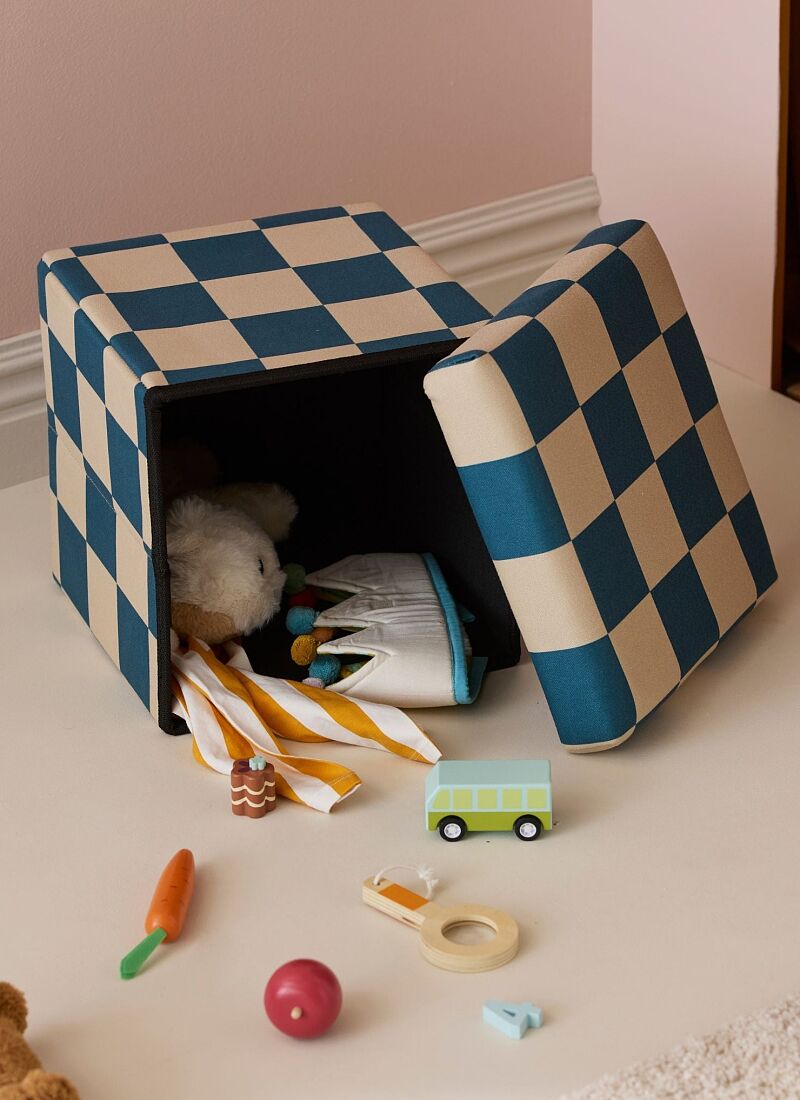 STOOL WITH STORAGE SPACE PETROL