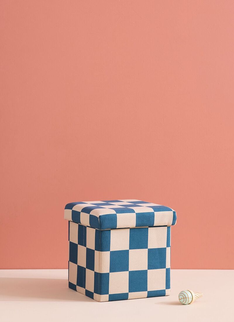 STOOL WITH STORAGE SPACE PETROL