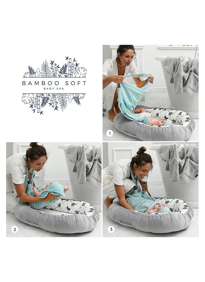 BABY CUDDLE N DRY TOWEL BAMBOO DOGGY UNICORN PURPLE