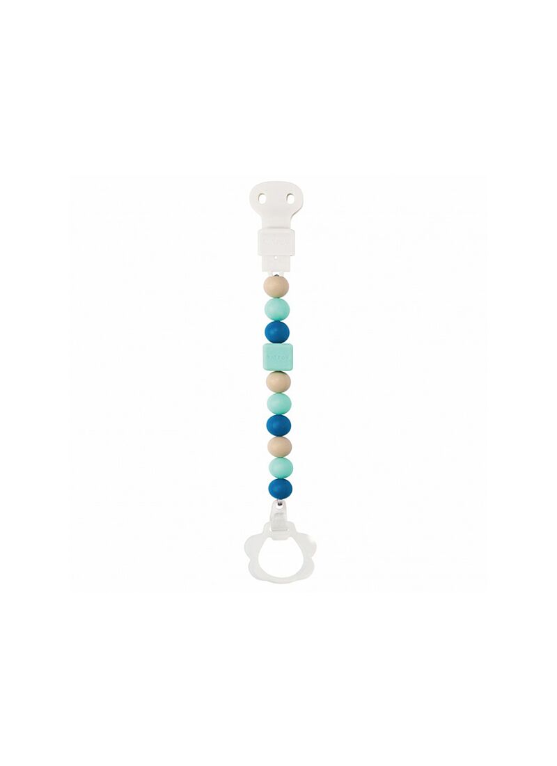 PACIFIER CLIP GREEN-BLUE