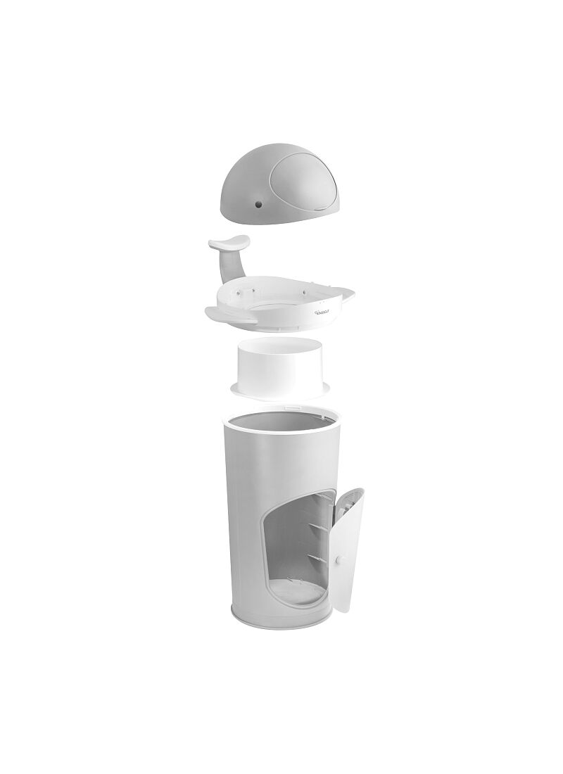 DIAPER DISPOSAL BIN WHALE GREY