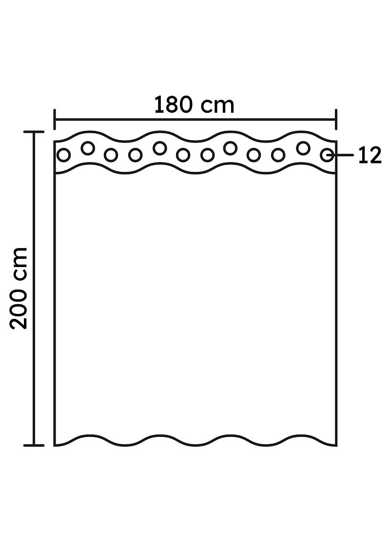 SHOWER CURTAIN (180X200) ALHAMBRA