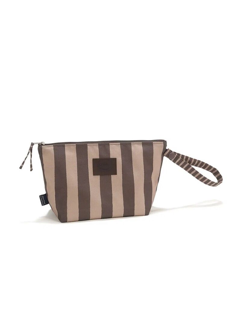 TRAVEL BAG STRIPES BROWN