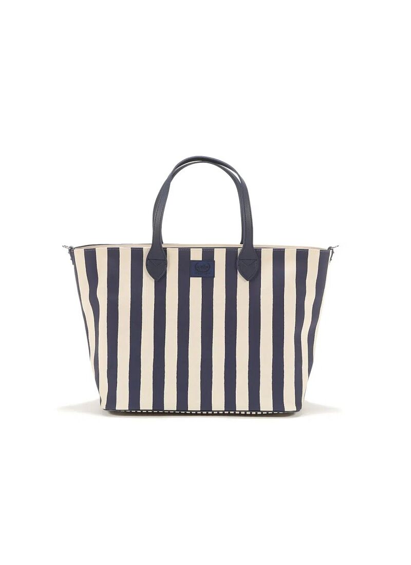 MOMMY'S LARGE BAG STRIPES NAVY