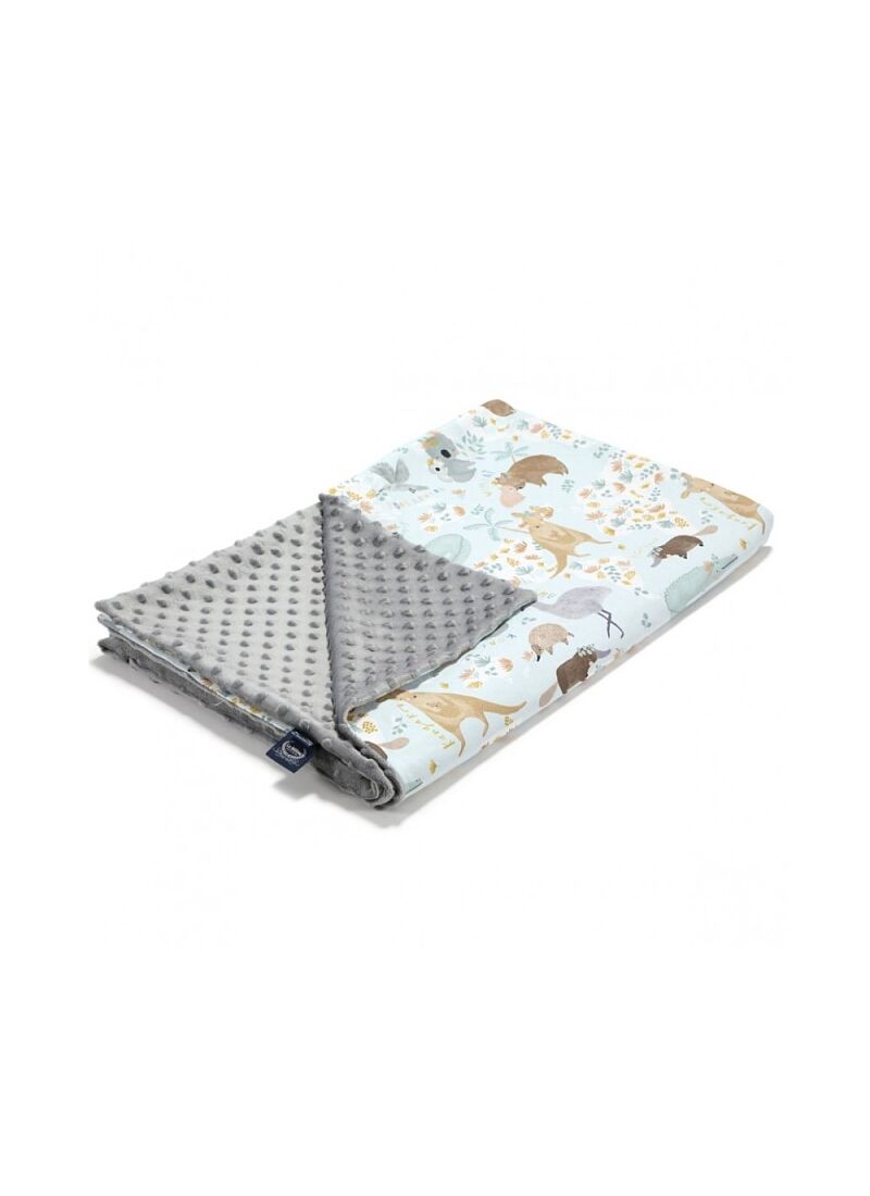CRIB BLANKET (110x140) DUNDEE & FRIENDS BLUE GREY