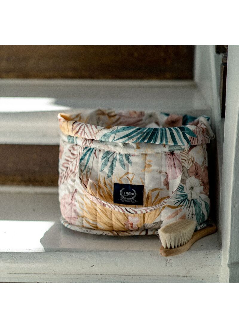 STORAGE BASKET MOLLET BOHO PALMS LIGHT