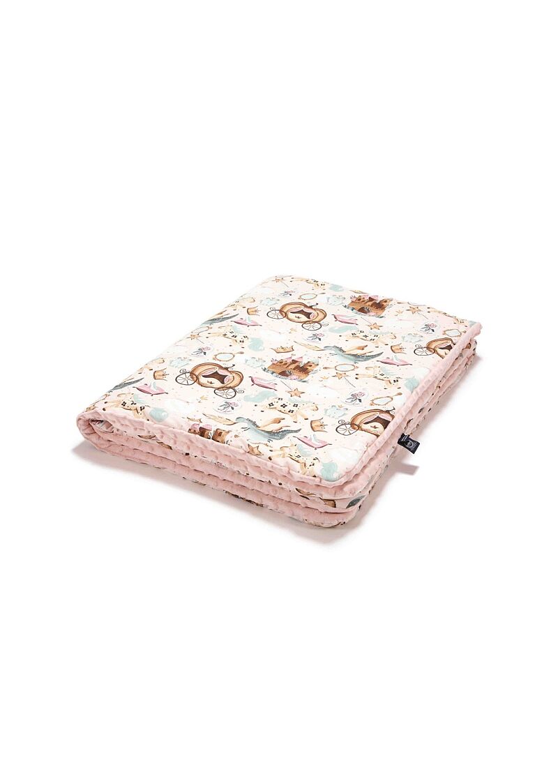 CRIB BLANKET (110x140) PRINCESS POWDER PINK