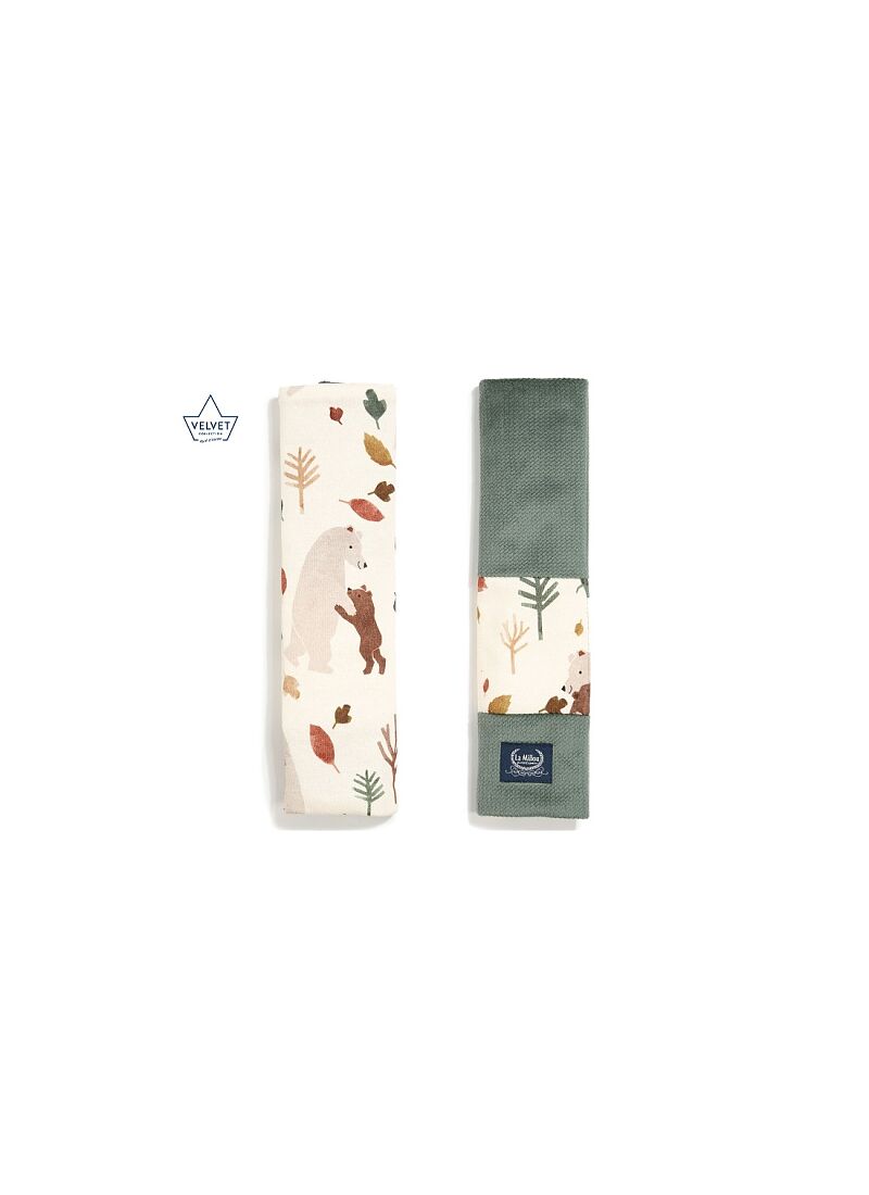 SEAT BELT COVER HUG ME VELVET KHAKI