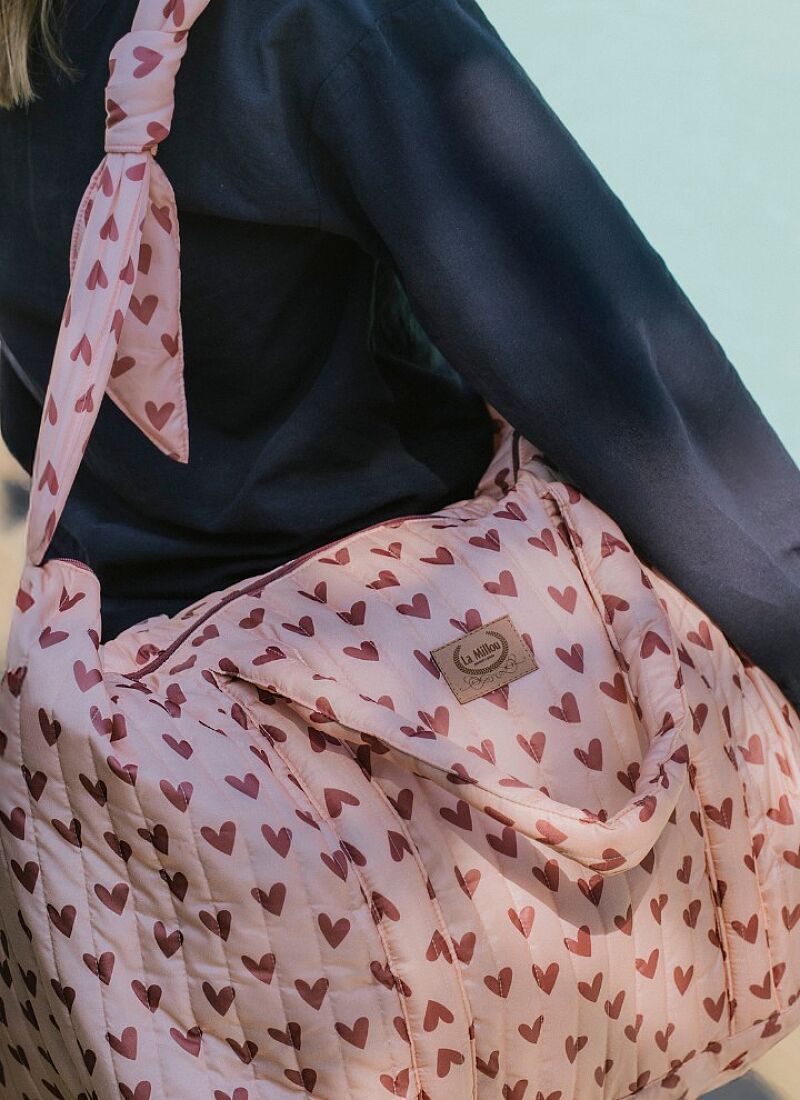 TRAVEL BAG HEARTBEAT PINK